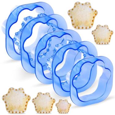 Imagem de Cortador de sanduíche e selador cokki NPET 5 peças para crianças, cortadores de biscoito de sanduíche de pata de gato fofo para crianças, cortadores de panqueca de pão de biscoito fofo para presente