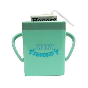 Imagem de Mommy's Helper Suporte de caixa de suco isolado Juice Pal, mantém bebidas frias, à prova de derramamento, alças emborrachadas, seguro para lava-louças, adorável gráfico "Main Squeeze", ideal para