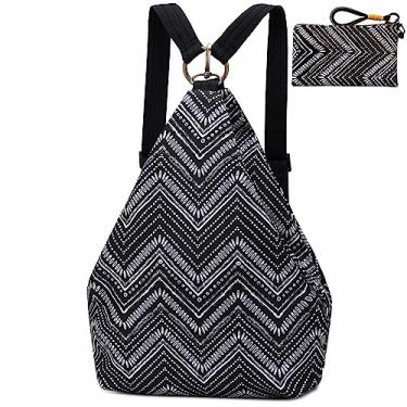 Imagem de Mochila feminina premium Black Butterfly, estilo boêmio, casual, moderna, leve e pequena, Small