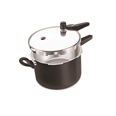 Imagem de Panela Pressão Fechamento Externo Alumínio Fortaleza Preto