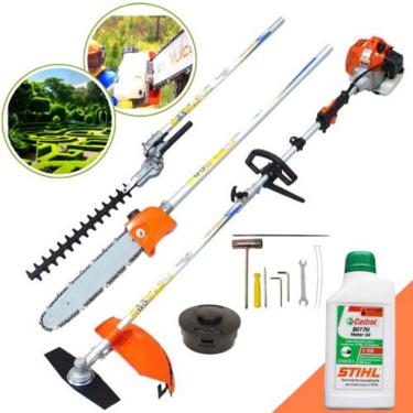 Imagem de Roçadeira & Podadora de Galhos, Cerca Viva, Cortador de Grama e Mato Vulcan VRM330 33cc + Oleo Stihl 2T