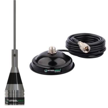 Imagem de Antena Móvel VHF 1/4 de Onda 130-900mhz 100W 57cm AP0186 Suporte Magné