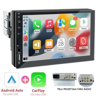 Imagem de Central Multimídia Invertido C/ Android Auto e Carplay USB, Espelha, 7
