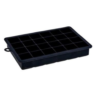 Imagem de Forma de Gelo Preta em Silicone 24 Cubos - Weck