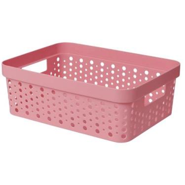 Imagem de Cesto Organizador s/Tampa Trama Rattan 11 Litros Multiuso Plástico - U