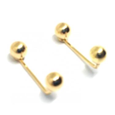 Imagem de Brinco de ouro 18k Anzol Bola - Elegancy Joias