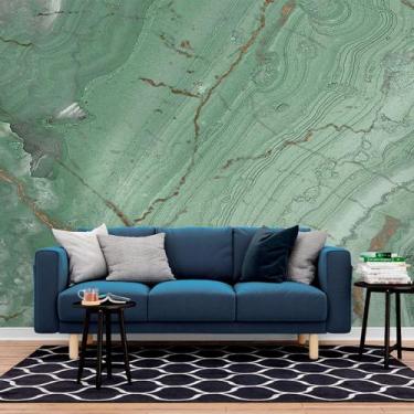 Imagem de Papel de Parede Painel 3D Mármore Carrara Verde 2,5M Claro Revestiment