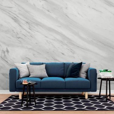 Imagem de Papel de Parede Painel 3D Mármore Carrara Branco 2,5M Revestimento Ped