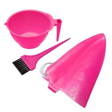 Imagem de Kit Reflexo Luxo Tigela Pincel Touca Silicone Santa Clara