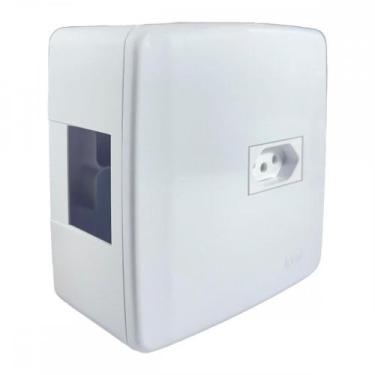 Imagem de Caixa 4X4 Sobrepor Ilumi Para 2 Disjuntores Com Tomada 2P+T. 20A. 6206