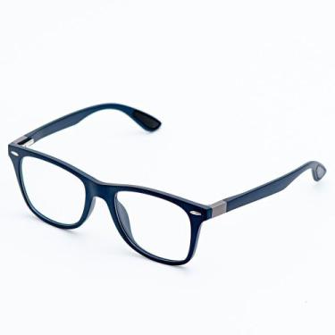 Imagem de Armação Óculos de Grau Masculino Retangular /Gui- Óculos Sunrise, Azul