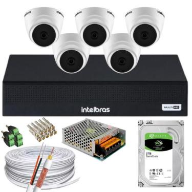 Imagem de Kit 5 Câmeras 1220D Mic Internas dvr mhdx 3008-C 2tb C/ Microfone - in