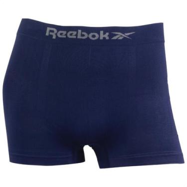 Imagem de Cueca Masculina Boxer Sem Costura Lisa Premium Microfibra - REEBOK, Az