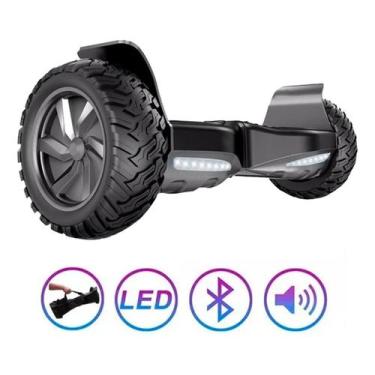 Imagem de Hoverboard Skate Elétrico 8.5 Offroad Led Bluetooth Preto - Brinovar