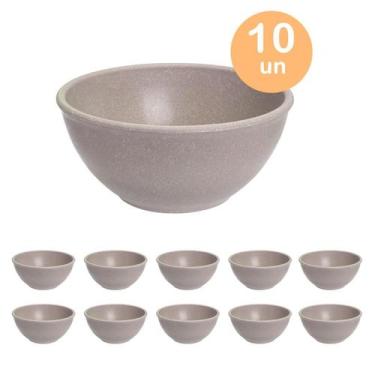 Imagem de 10Un Tigela 500Ml Bowl Cumbuca Sopa Caldo Cinza - EVO