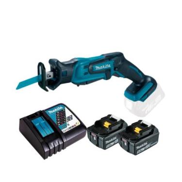 Imagem de Serra Sabre 2 Baterias 18v 5ah Makita Djr185 Carregador Rapido Bivolt,