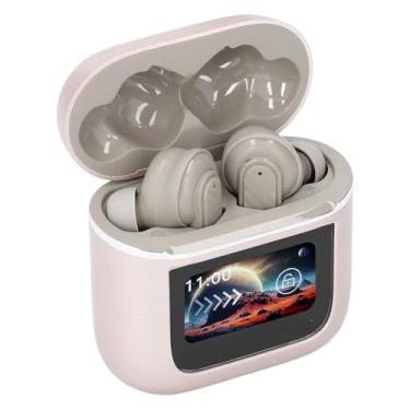 Imagem de Fones de Ouvido Sem Fio Com Estojo de Carregamento Com Tela Sensível Ao Toque, Fones de Ouvido Bluetooth 5.4 Com Cancelamento de Ruído HiFi, Reprodução Em 4H, Estojo de (Ouro)