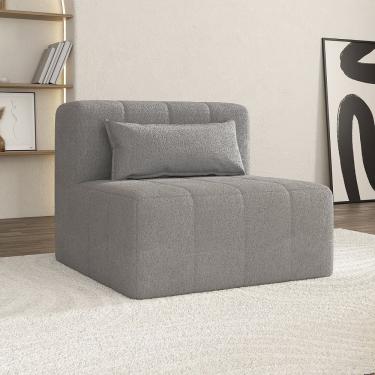 Imagem de Poltrona Modular de Espuma Easybox Cabecasa Madeiramadeira Cinza Claro