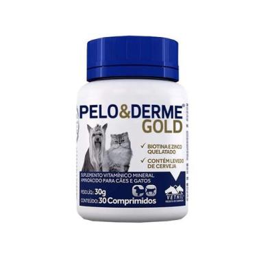Imagem de Pelo & Derme Gold Vetnil para Cães e Gatos 30un