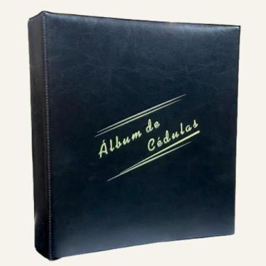 Imagem de Álbum preto 4 argolas para 45 cédulas - (com 15 folhas) - LOJA DO COLE