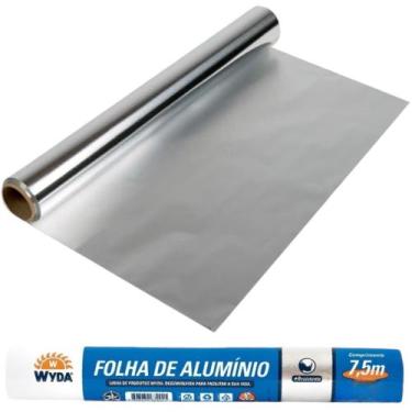 Imagem de Folha papel aluminio 30 cm 7,5 metros 1 un cozinha assados - E A COSTA