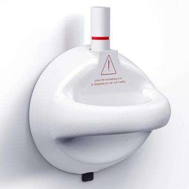 Imagem de Barra de apoio para chuveiro, corrimão de banheiro para mulheres grávidas, crianças e idosos na banheira ou vaso sanitário. Alça de chuveiro antiderrapante sem perfuração com ventosa industrial. A