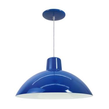 Imagem de Kit 2 Luminária Pendente Chinesa 33cm Interior Branco Brilho Com Fiaçã