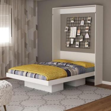 Imagem de Cama de Casal Articulada com 2 Nichos - Branco - Tecno Mobili, Branco