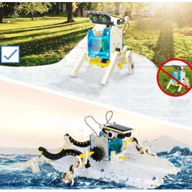 Imagem de Robô 13 Em 1 Energia Solar Kit Robótica Educacional - Zx