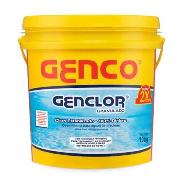 Imagem de Balde Genclor Cloro Estabilizado Granulado 10kg - Genco
