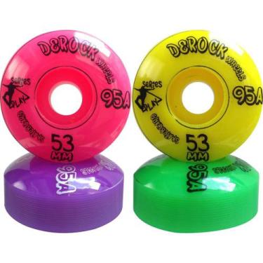 Imagem de Roda De Skate Derock 53mm 95A Series Play, Play 53mm color pink