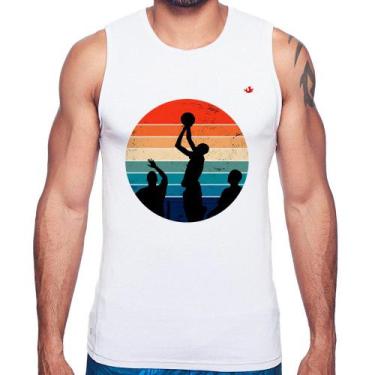 Imagem de Regata Basquete Vintage Sunset - Foca na Moda, Branco, GG
