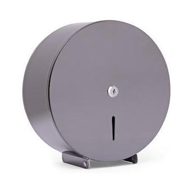 Imagem de Porta Papel Higienico Aco Inox Preto Espelhado Rolo 500m - Gadstore