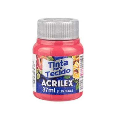 Imagem de Tinta Acrilex Para Tecido 37 Ml Fosca - Metallica Acessórios, Vermelho