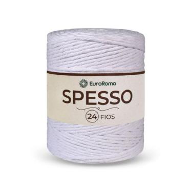 Imagem de Barbante Spesso Euroroma 24 Fios 1KG Crochê, Macramê e tricô, Branco -