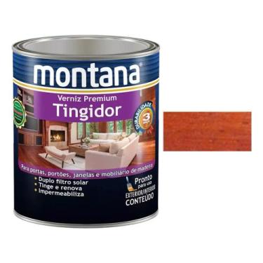Imagem de Verniz Tingidor Duplo Filtro Solar Montana 900ml Em Cores, Mogno