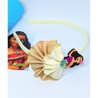 Imagem de Tiara de Cabelo Infantil 3D Glitter Desenho Filme Princesa Moana Tiaras Menina Festa Aniversário Presente Lembrancinha