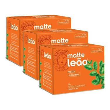 Imagem de Chá Matte Original Com 15 Saquinhos -kit 3 - leão alimentos, Chá