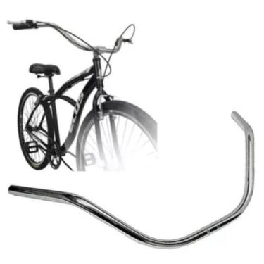Imagem de Guidão Caiçara Beach Retrô Praiana Cromado Aço Carbono Bicicleta Vinta