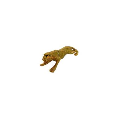 Imagem de Escultura Enfeite Decorativa Onça Metal Dourada Formosa - LUXdécor cas