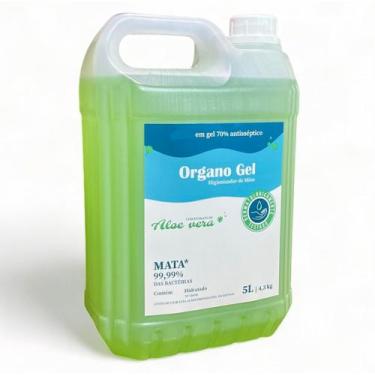Imagem de Alcool Gel Higienizador de Mãos Aloe Vera - 5L - Organo Gel