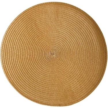 Imagem de Kit 6 Jogo Americano Sousplat Redondo 6 Lugares Mesa Posta Cozinha caramelo