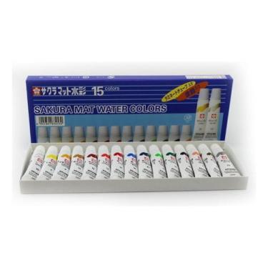 Imagem de Tinta Aquarela Water Colors 15 Cores Sakura