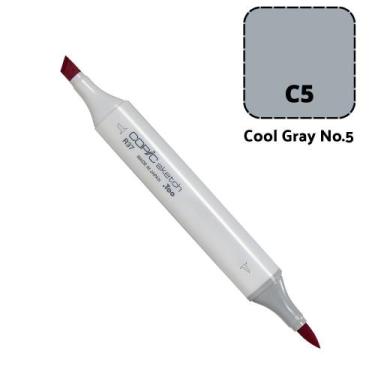 Imagem de Caneta Marcador Copic Sketch Ponta Dupla Variações Cool Gray, C5 COOL 