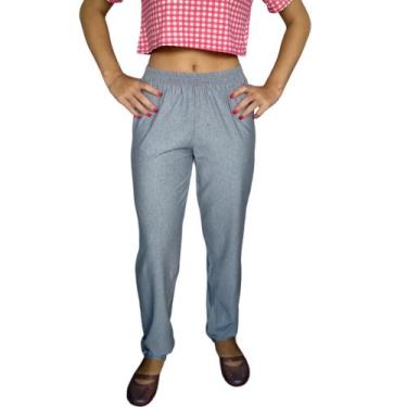 Imagem de Calça Feminina Soltinha Elástico Lisa Viscolycra Pp ao Plus Size - Peq