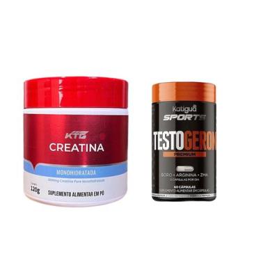 Imagem de Kit Creatina Monohidrata 120g + Testogeron Sports 60 Caps - Katigua