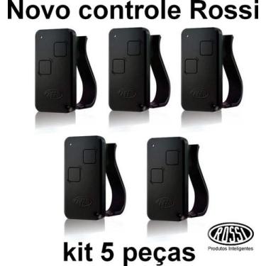 Imagem de Kit 05 Controles Remoto Para Portão Eletrônico Rossi 433 Mhz Hcs