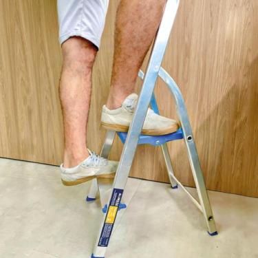 Imagem de Escada Alumínio 2 degraus Domestica Residencial Alumasa  