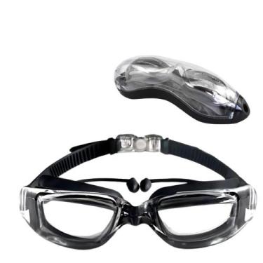 Imagem de Kit Óculos Natação Profissional Lentes Transparentes Estojo - Hero Ban