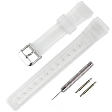 Imagem de Pulseira de relógio de TPU para Casio F-91W/F-84/F-94/F-105/F-108/A-158, pulseiras masculinas e femininas, 16mm, Silicone, Ágata